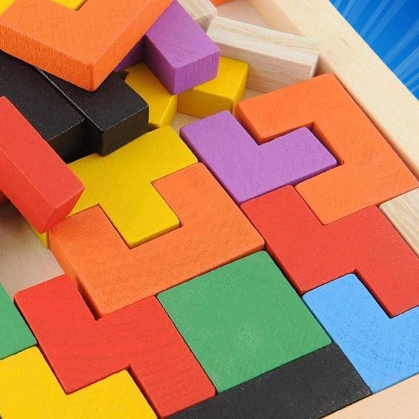 Timlim™ Wooden Tetris Puzzle Set