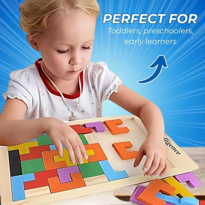 Timlim™ Wooden Tetris Puzzle Set