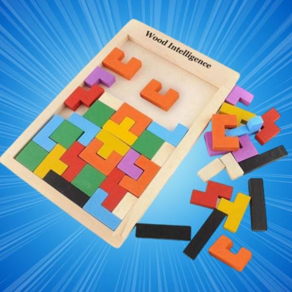 Timlim™ Wooden Tetris Puzzle Set