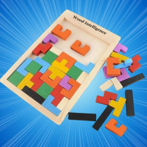 Timlim™ Wooden Tetris Puzzle Set